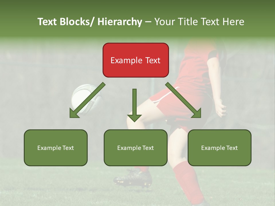 Girl On Soccer Field 22 PowerPoint Template