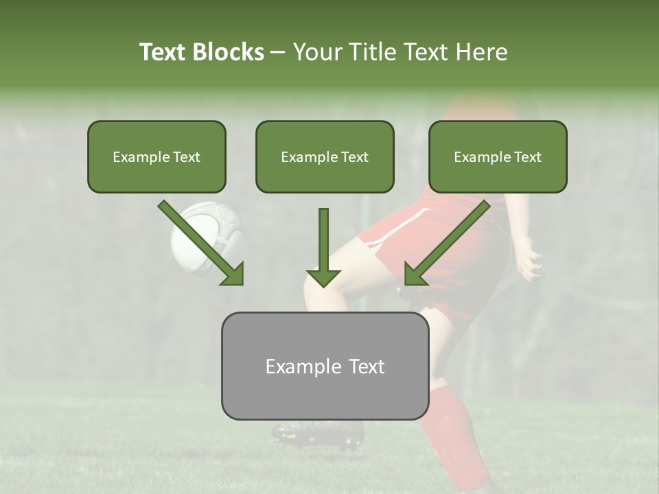 Girl On Soccer Field 22 PowerPoint Template