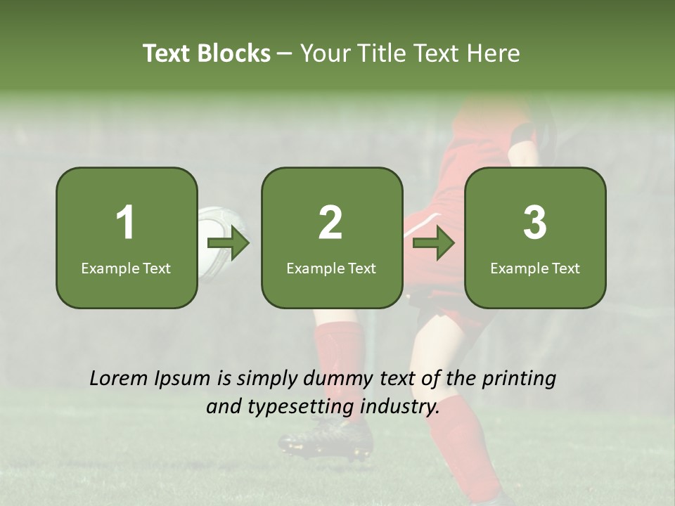 Girl On Soccer Field 22 PowerPoint Template