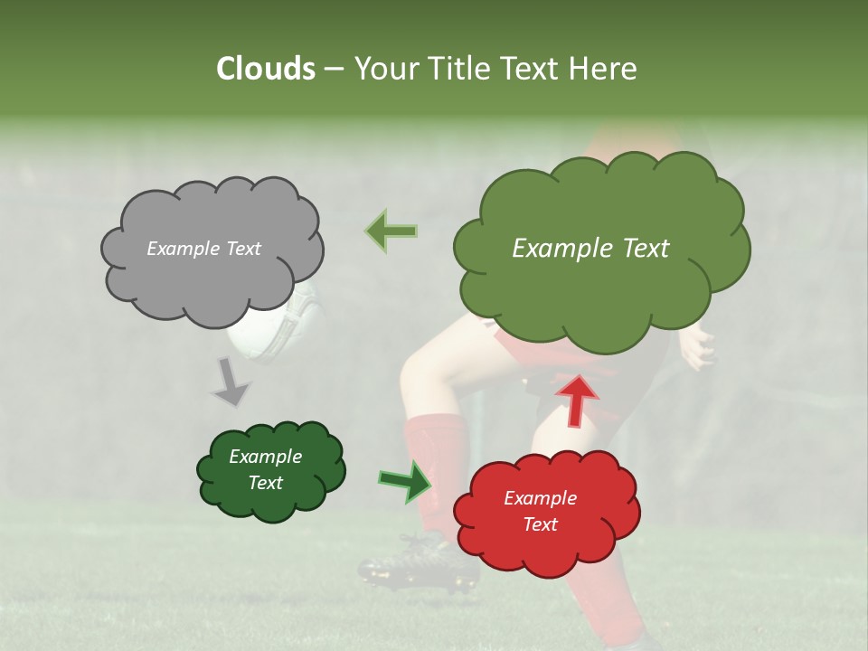 Girl On Soccer Field 22 PowerPoint Template