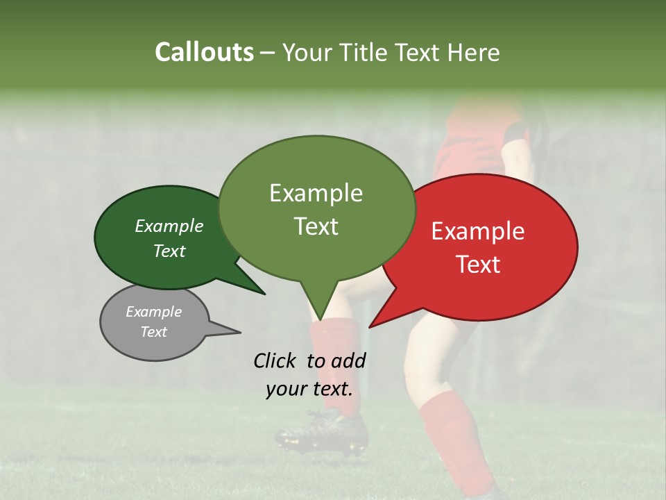 Girl On Soccer Field 22 PowerPoint Template