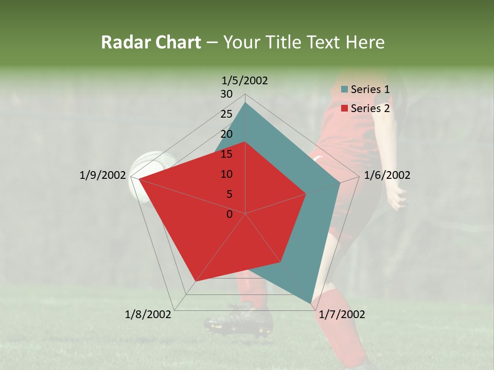 Girl On Soccer Field 22 PowerPoint Template