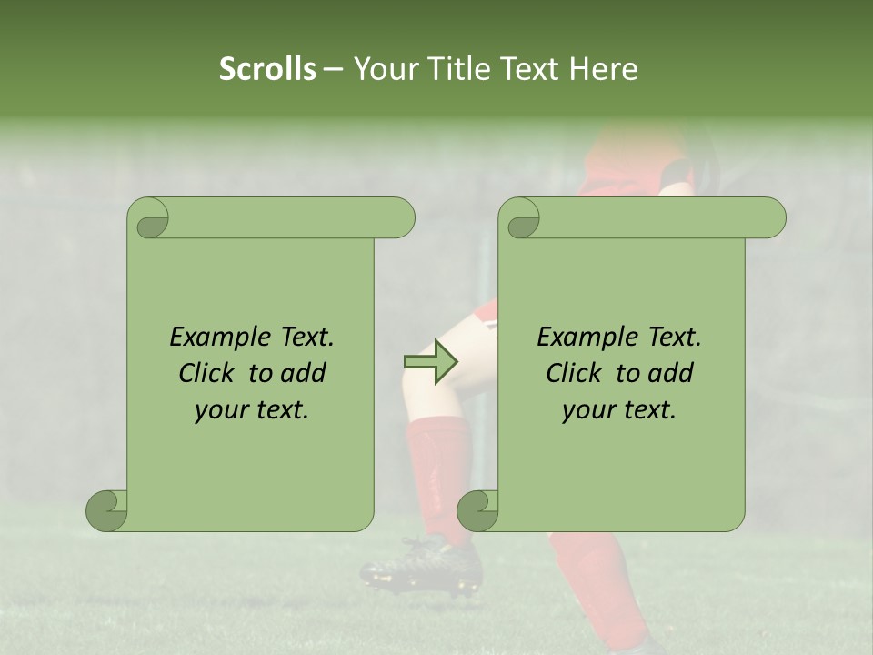 Girl On Soccer Field 22 PowerPoint Template