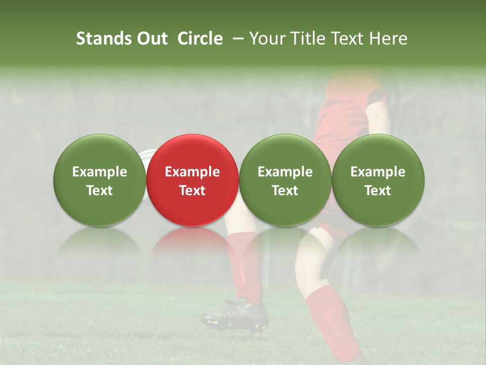 Girl On Soccer Field 22 PowerPoint Template