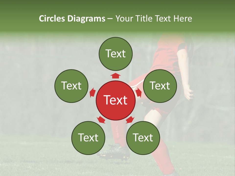 Girl On Soccer Field 22 PowerPoint Template