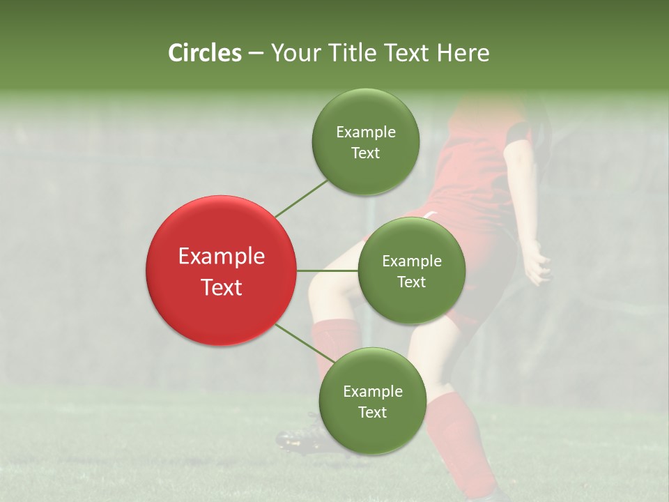 Girl On Soccer Field 22 PowerPoint Template