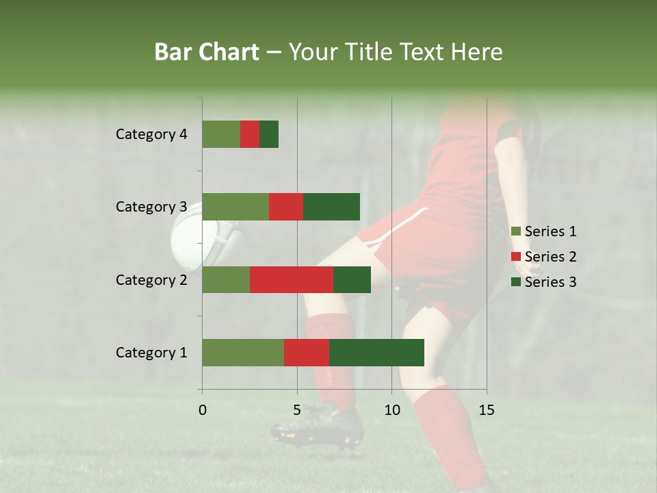 Girl On Soccer Field 22 PowerPoint Template