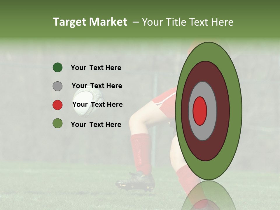 Girl On Soccer Field 22 PowerPoint Template