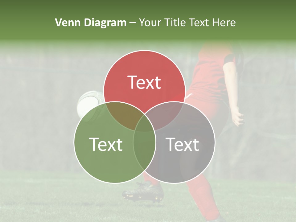 Girl On Soccer Field 22 PowerPoint Template