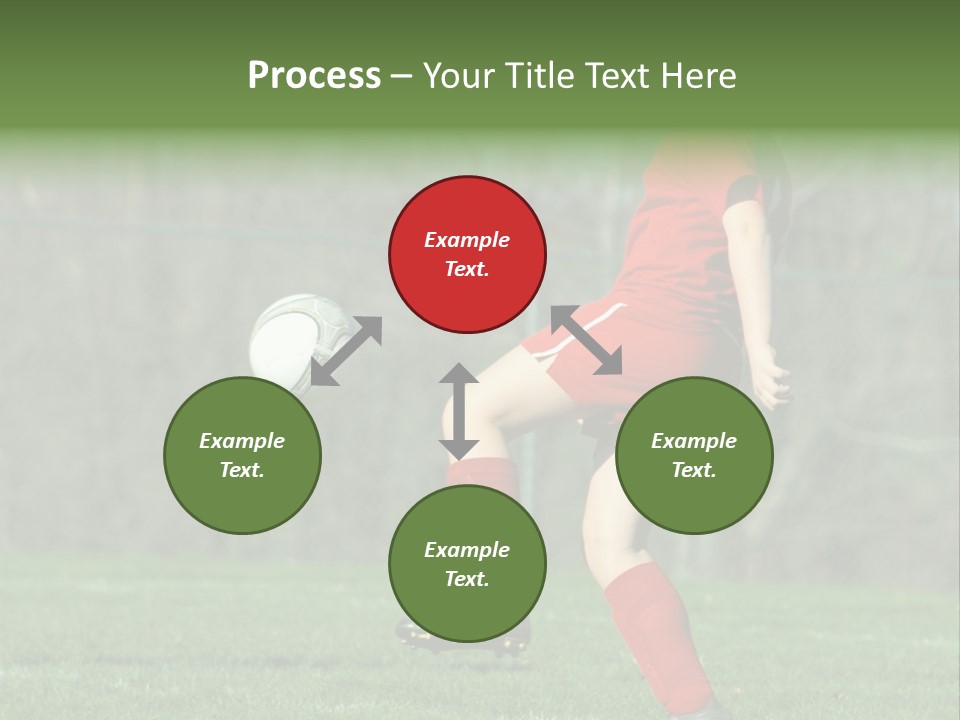 Girl On Soccer Field 22 PowerPoint Template