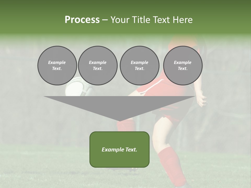 Girl On Soccer Field 22 PowerPoint Template