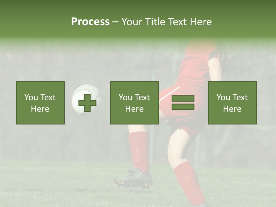 Girl On Soccer Field 22 PowerPoint Template