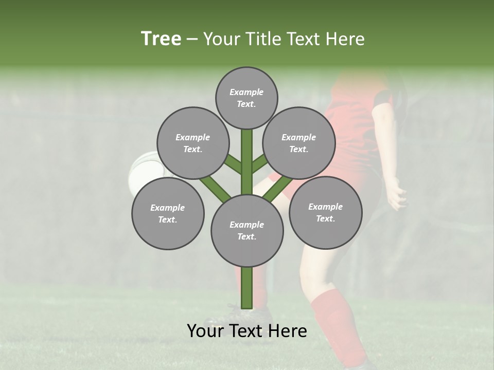 Girl On Soccer Field 22 PowerPoint Template
