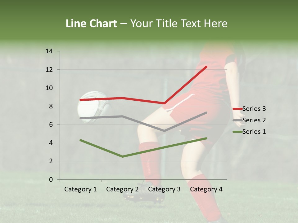 Girl On Soccer Field 22 PowerPoint Template