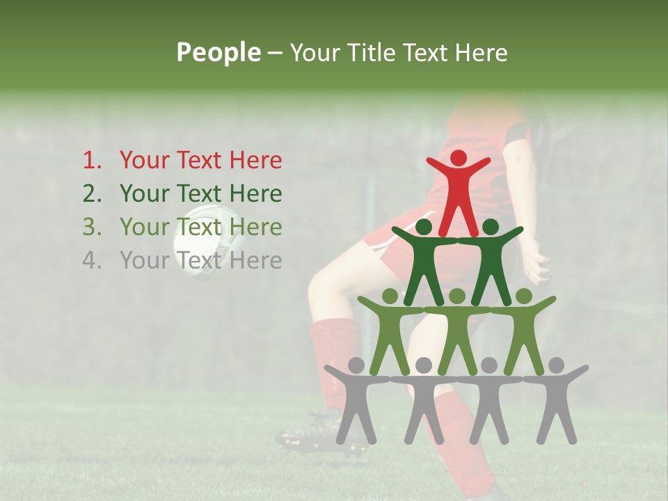 Girl On Soccer Field 22 PowerPoint Template