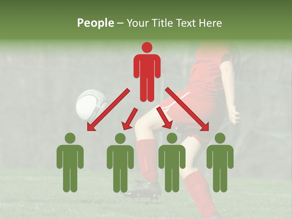 Girl On Soccer Field 22 PowerPoint Template