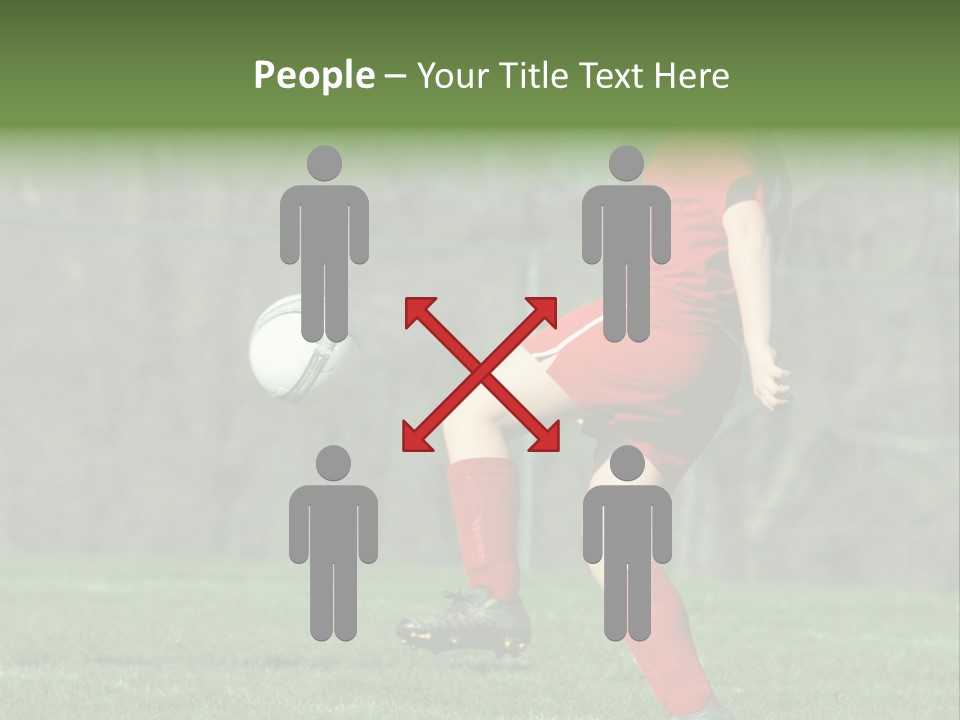 Girl On Soccer Field 22 PowerPoint Template
