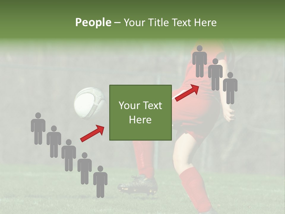 Girl On Soccer Field 22 PowerPoint Template