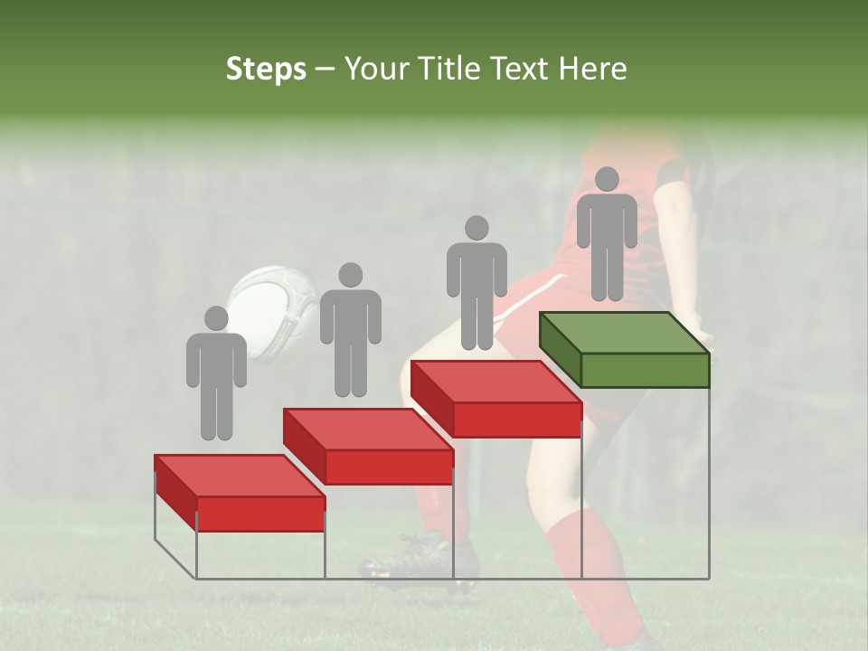 Girl On Soccer Field 22 PowerPoint Template