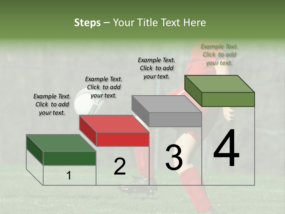 Girl On Soccer Field 22 PowerPoint Template