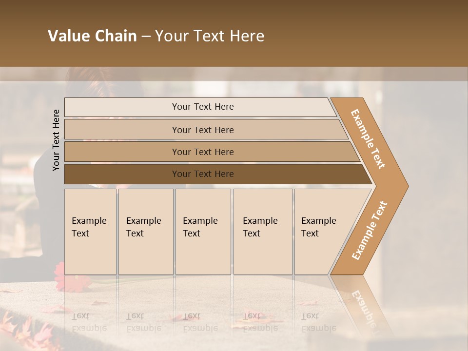 Woman Laying Flower On Grave In Cemetery PowerPoint Template