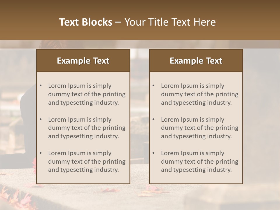 Woman Laying Flower On Grave In Cemetery PowerPoint Template