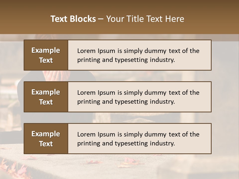 Woman Laying Flower On Grave In Cemetery PowerPoint Template