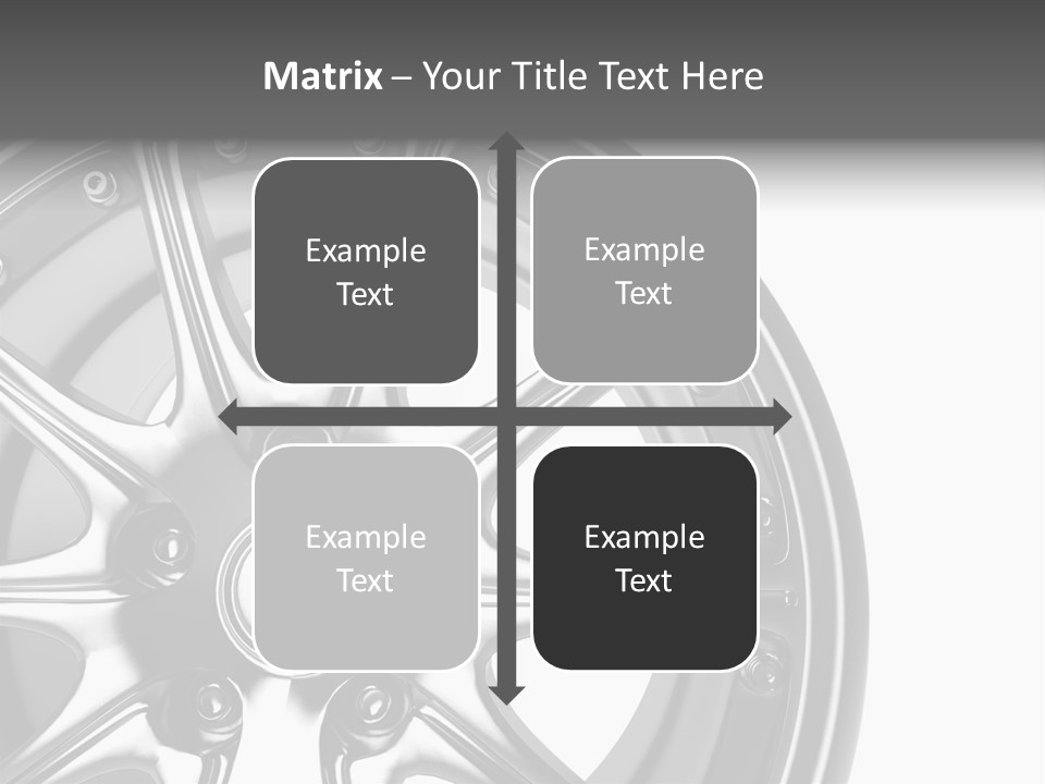 Close Up Rendering Part Of Chrome Car Rim (3D) PowerPoint Template