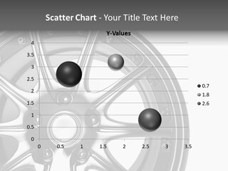 Close Up Rendering Part Of Chrome Car Rim (3D) PowerPoint Template