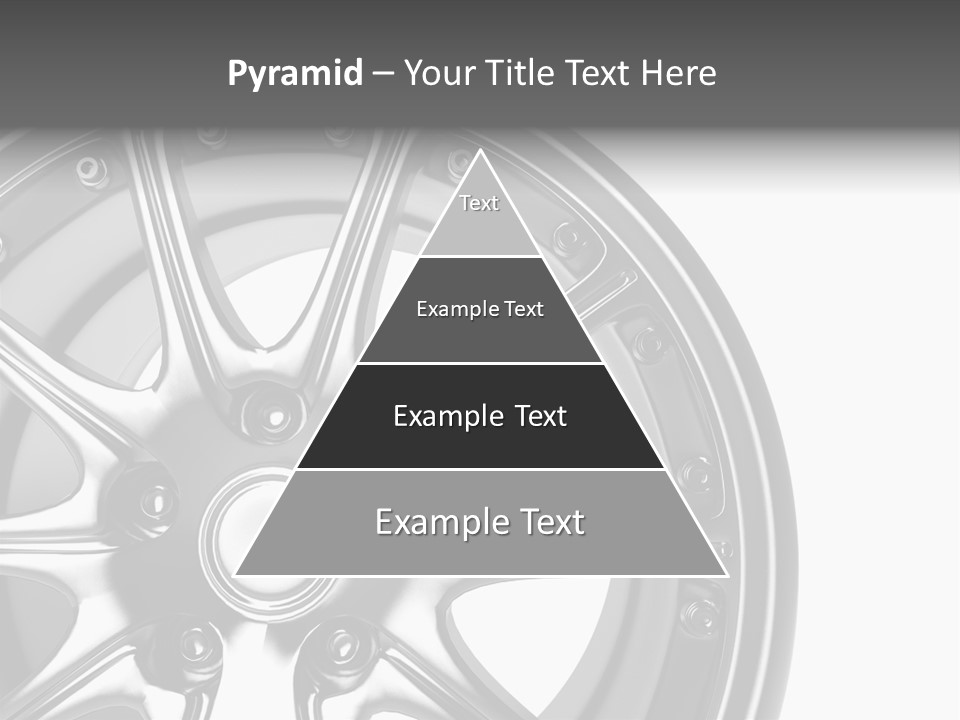 Close Up Rendering Part Of Chrome Car Rim (3D) PowerPoint Template
