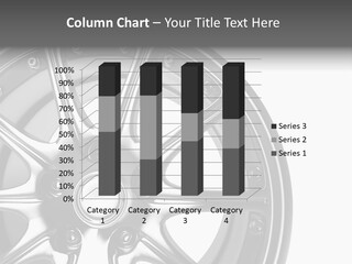Close Up Rendering Part Of Chrome Car Rim (3D) PowerPoint Template