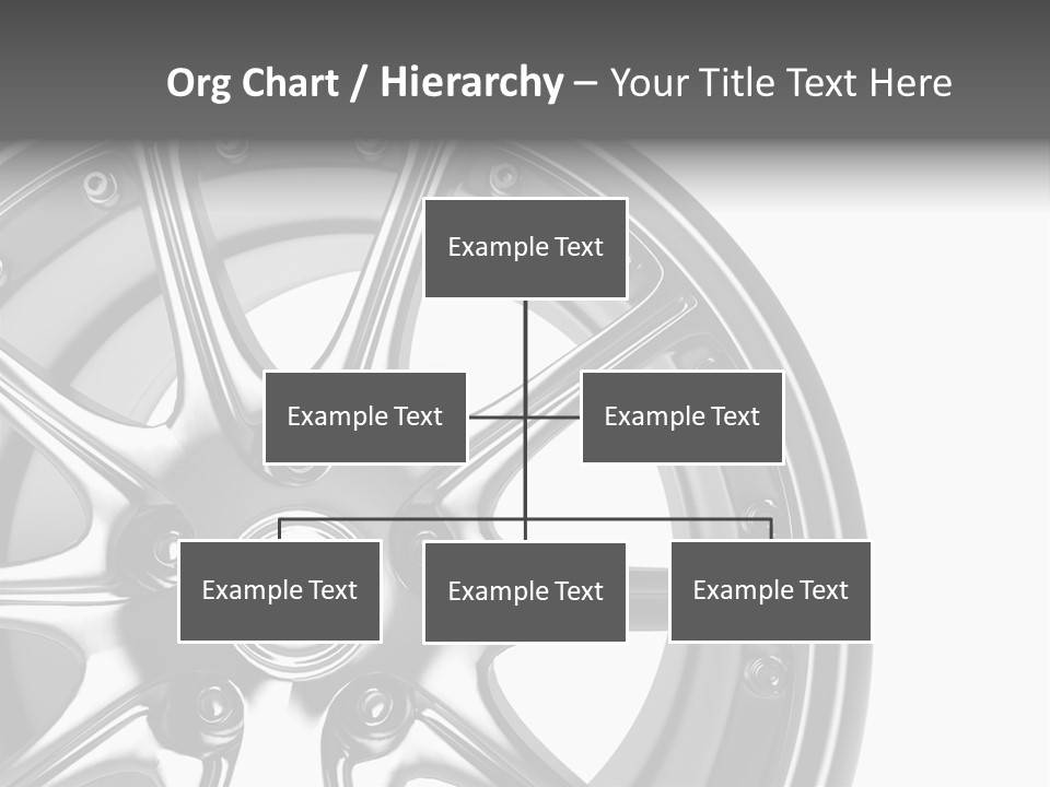 Close Up Rendering Part Of Chrome Car Rim (3D) PowerPoint Template
