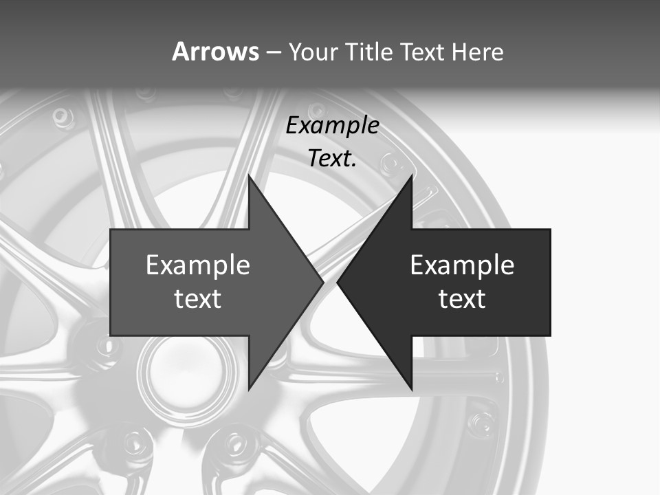 Close Up Rendering Part Of Chrome Car Rim (3D) PowerPoint Template