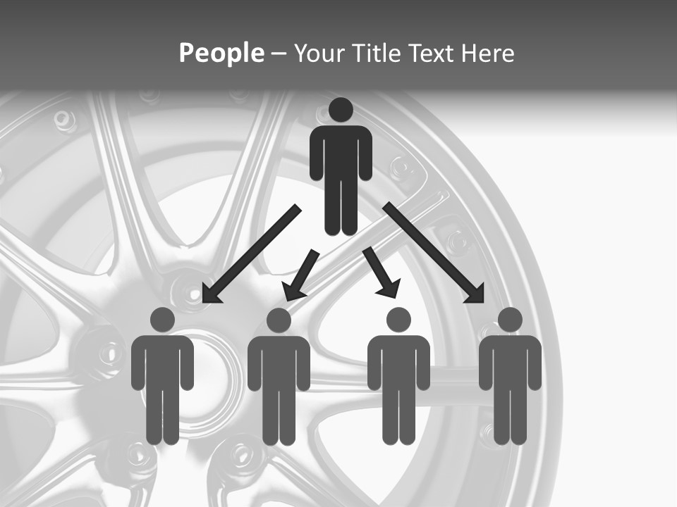 Close Up Rendering Part Of Chrome Car Rim (3D) PowerPoint Template