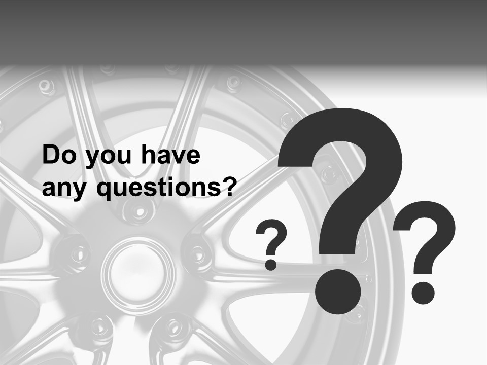 Close Up Rendering Part Of Chrome Car Rim (3D) PowerPoint Template