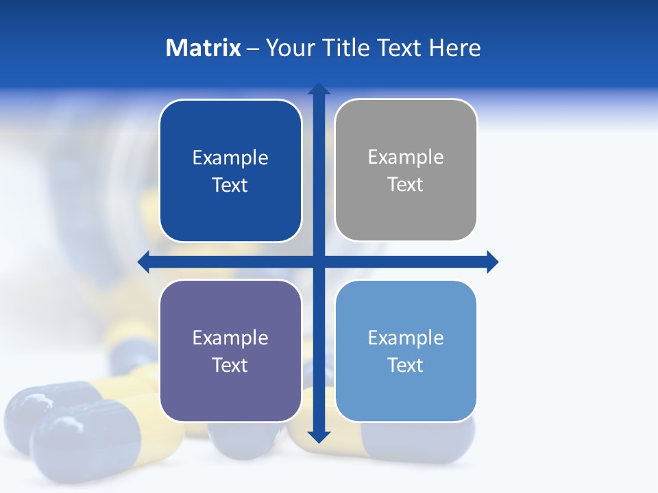 Blue And Yellow Pills Spilling Out Of A Jar PowerPoint Template