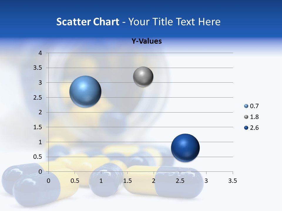 Blue And Yellow Pills Spilling Out Of A Jar PowerPoint Template