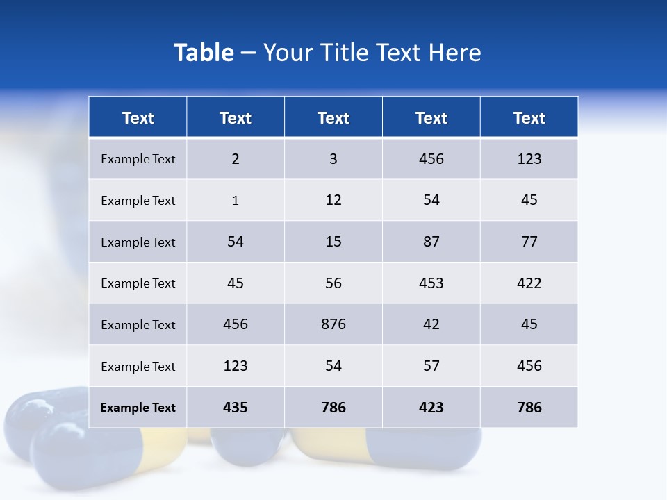 Blue And Yellow Pills Spilling Out Of A Jar PowerPoint Template