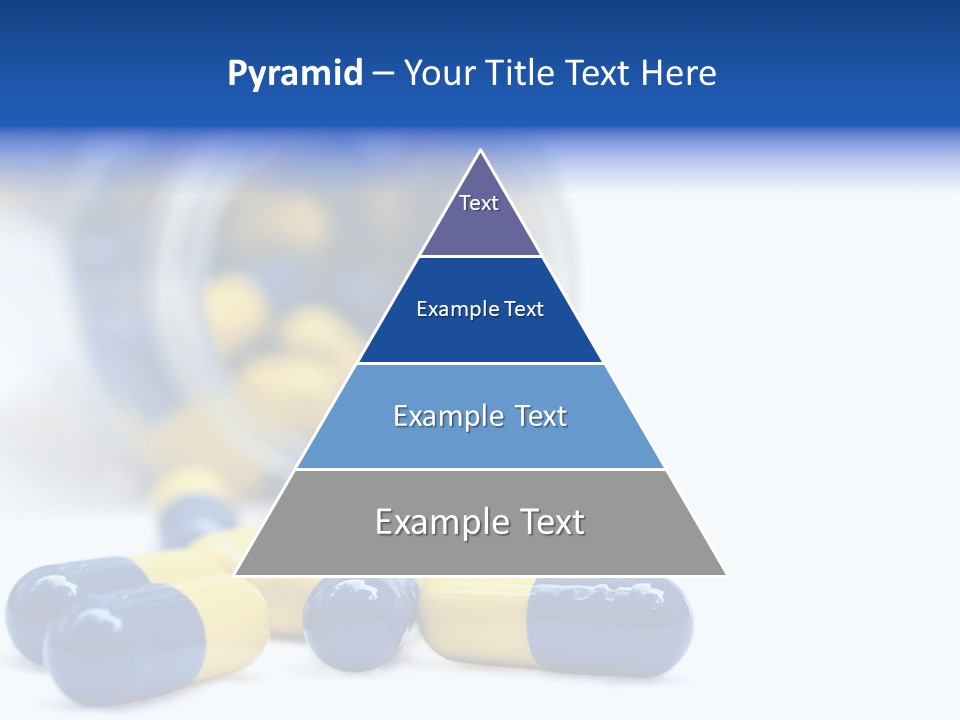Blue And Yellow Pills Spilling Out Of A Jar PowerPoint Template