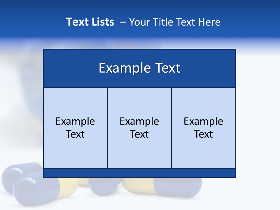 Blue And Yellow Pills Spilling Out Of A Jar PowerPoint Template