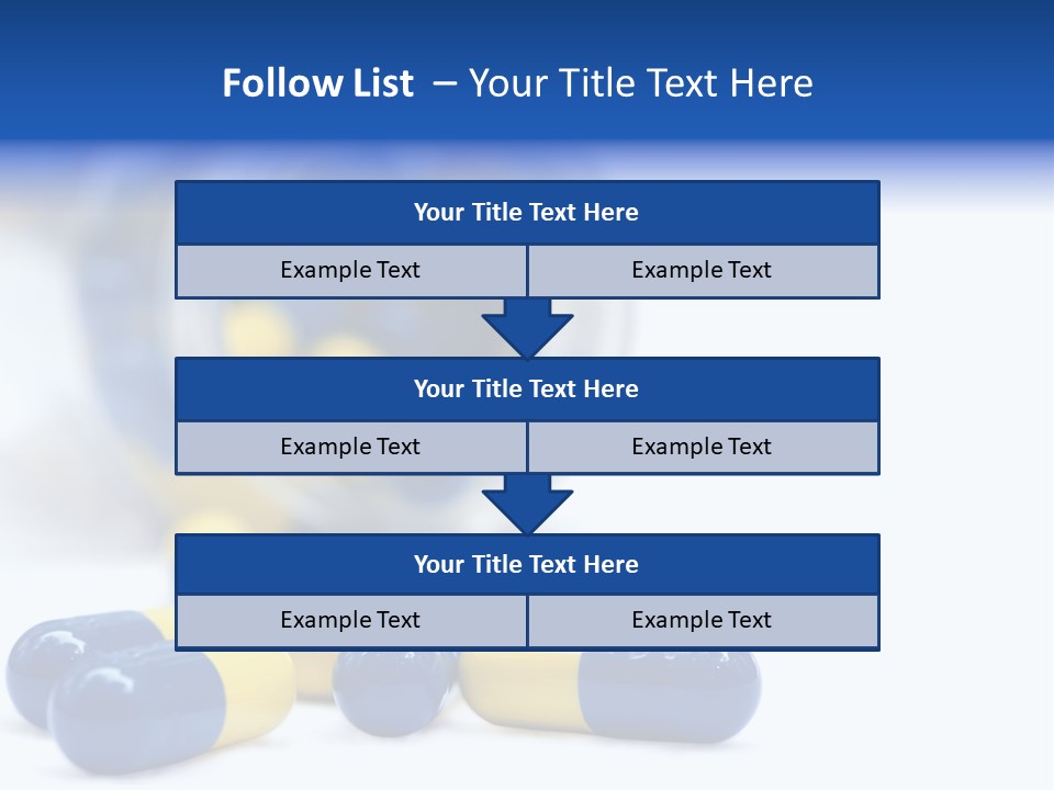 Blue And Yellow Pills Spilling Out Of A Jar PowerPoint Template