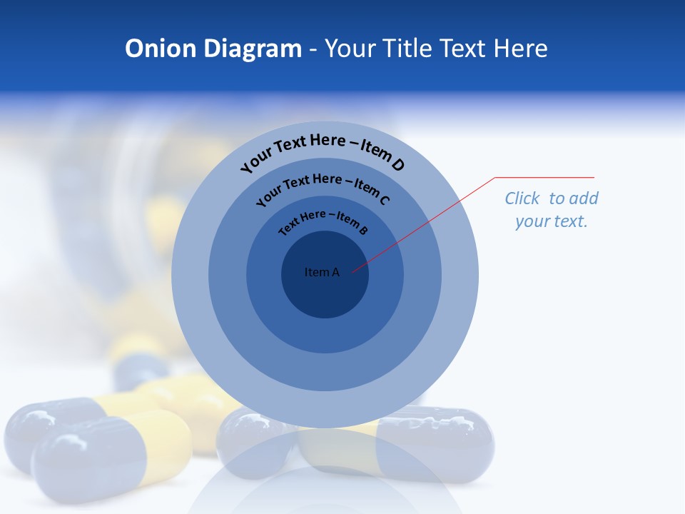 Blue And Yellow Pills Spilling Out Of A Jar PowerPoint Template