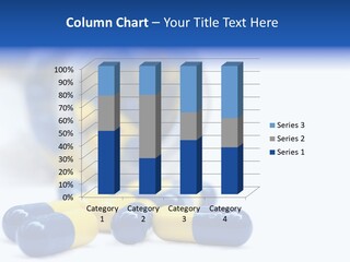 Blue And Yellow Pills Spilling Out Of A Jar PowerPoint Template