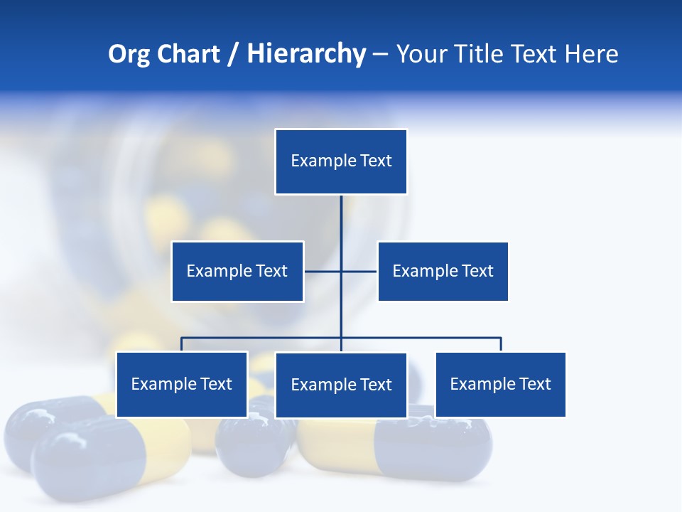 Blue And Yellow Pills Spilling Out Of A Jar PowerPoint Template