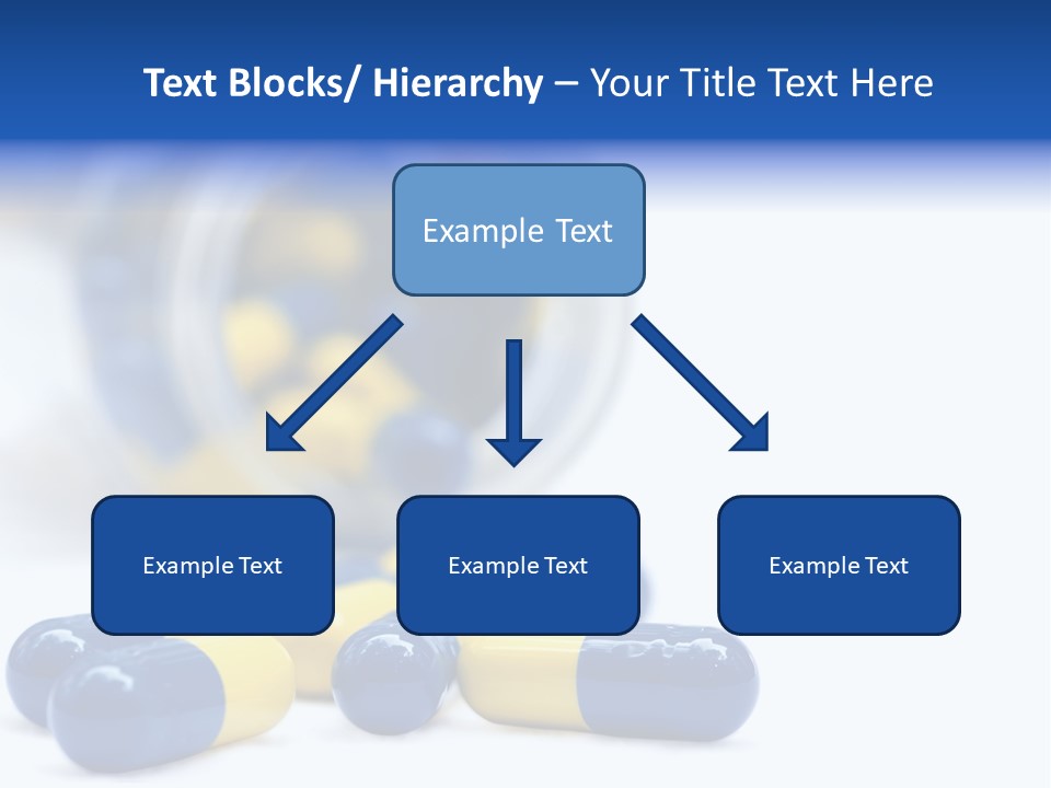 Blue And Yellow Pills Spilling Out Of A Jar PowerPoint Template