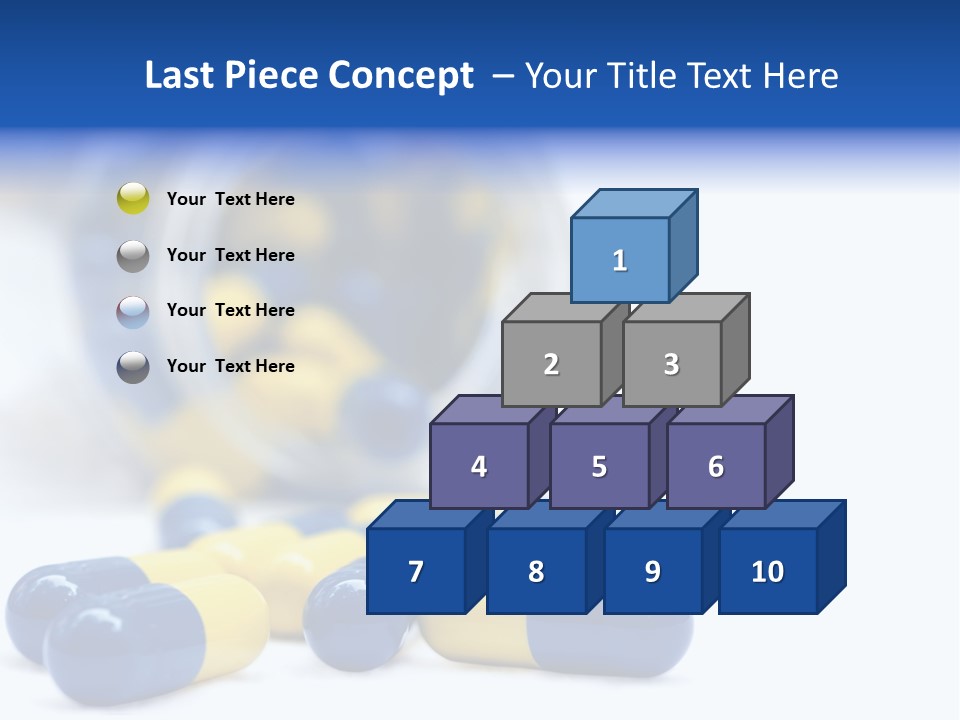 Blue And Yellow Pills Spilling Out Of A Jar PowerPoint Template