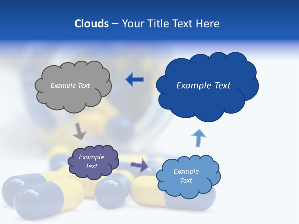 Blue And Yellow Pills Spilling Out Of A Jar PowerPoint Template