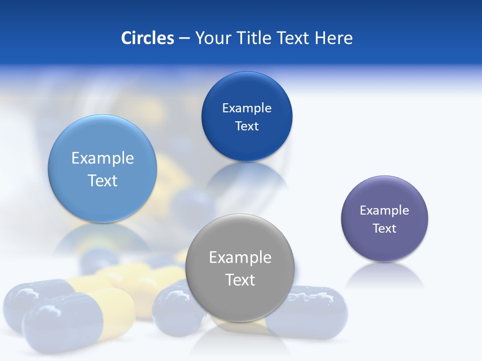 Blue And Yellow Pills Spilling Out Of A Jar PowerPoint Template