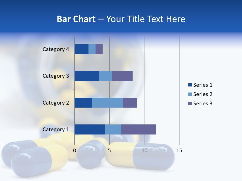 Blue And Yellow Pills Spilling Out Of A Jar PowerPoint Template