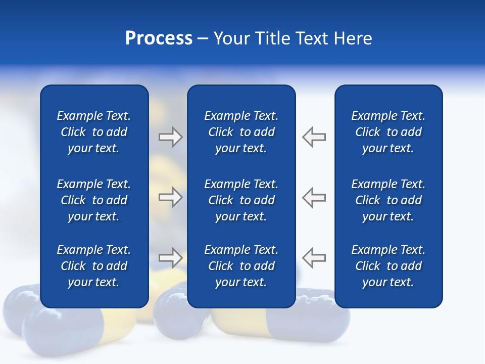 Blue And Yellow Pills Spilling Out Of A Jar PowerPoint Template